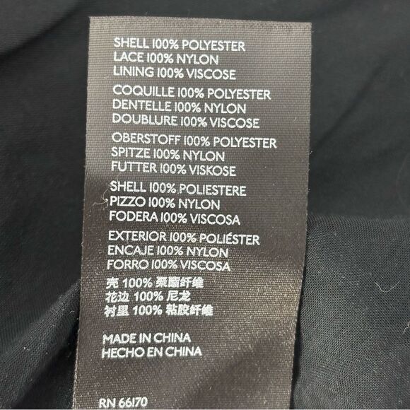 NWT Anthropologie Kasondra Babydoll Maxi Dress 8 Black Floral Asían Print Lace - Picture 8 of 15